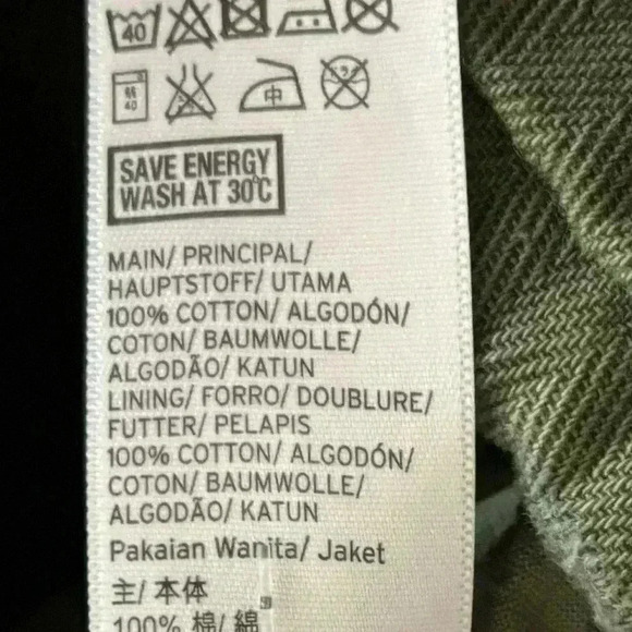 Topshop Green Military Safari 100% Cotton 4 Pocket Button Down Jacket Size 4 - Picture 13 of 16